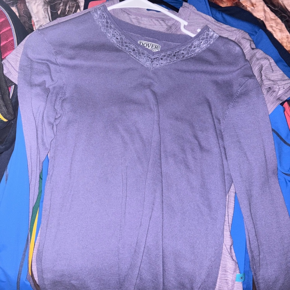 Dover Saddlery Purple Sweater Top